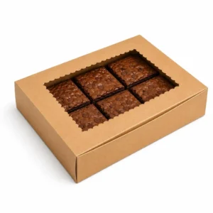 6pc Kraft Brownie Box - 5 piece