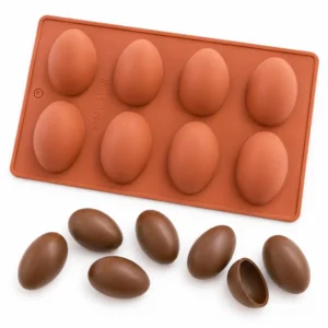 Egg Shaped 8 Cavity Oval Silicone Mould