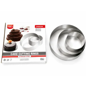 3pc Round Cutter Set | 4" 6" 8" Stainless Steel Sandwiches Cutter