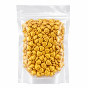 Heart Shaped Sugar Sprinkle Metallic Finish - Gold