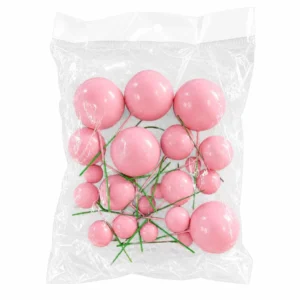 Pink Faux Ball - 20pc Pack