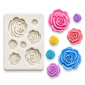 Rose Flowers Silicone Fondant Mold