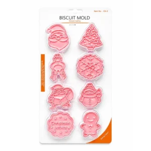 Christmas Theme Cookie Cutter | Christmas Biscuit Mold 8pc Set