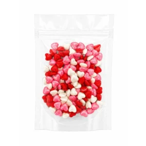 Multi Color Heart Shaped Sugar Sprinkle Metallic Finish