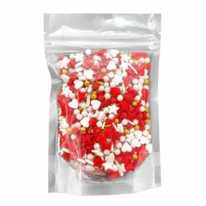 Red Gold White Mixed Sprinkle Metallic Finish