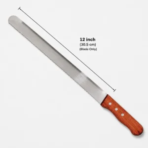 Serrated Bread Knife - 12 inch Wooden Handle
