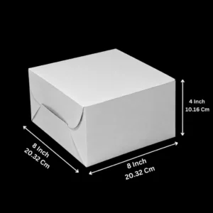 Plain White Heart shape window 8" Cake Box - Pack of 5