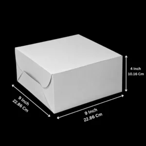 Plain White 9" Cake Box - Pack of 5
