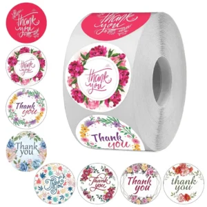 Thank You Stickers 500Pcs Roll