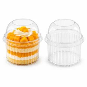 Round Acrylic Container with Dome Lid - 5pc