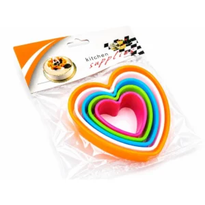 5pc Plastic Heart Cookie Cutter