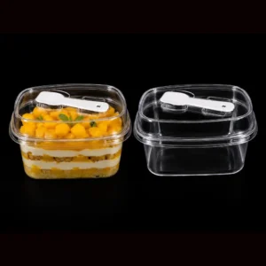 Rectangle plastic tub with lid