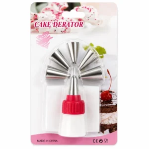 6 piece Nozzle Pack with Piping Bag