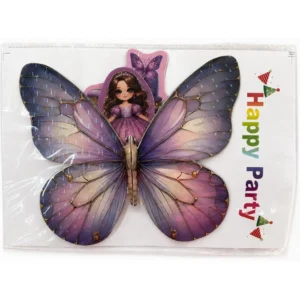 Trending Butterfly Wings With Fairy / Princess Cake Topper - Design 4