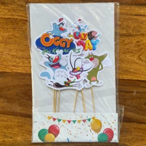 Oggy and the Cockroaches Theme Cake Toppers
