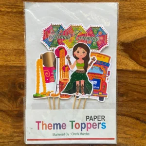 Mehandi Theme Cake Toppers