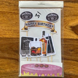 Jack Daniels Theme Cake Toppers | Whiskey Theme Topper