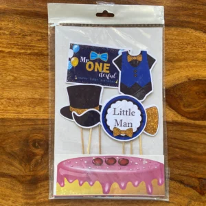 Little Man Theme Cake Toppers | 1st Birthday Theme