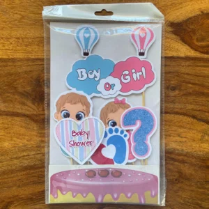 Boy or Girl Theme Cake Toppers | Babyshower Theme