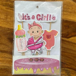 It's a GIRL Theme Cake Toppers