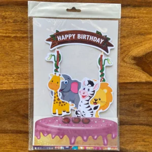 Jungle Safari Animal Theme Cake Toppers
