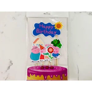 Peppa Pig Theme Cake Topper