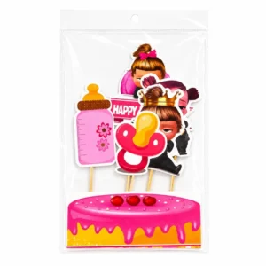 Girl Boss Baby Theme Cake Topper